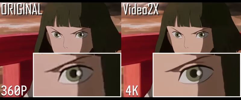 Video anime restoration and super-resolution example